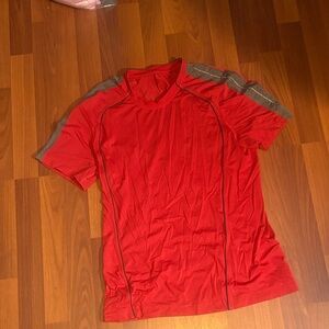 Red and Gray Athletic T-Shirt